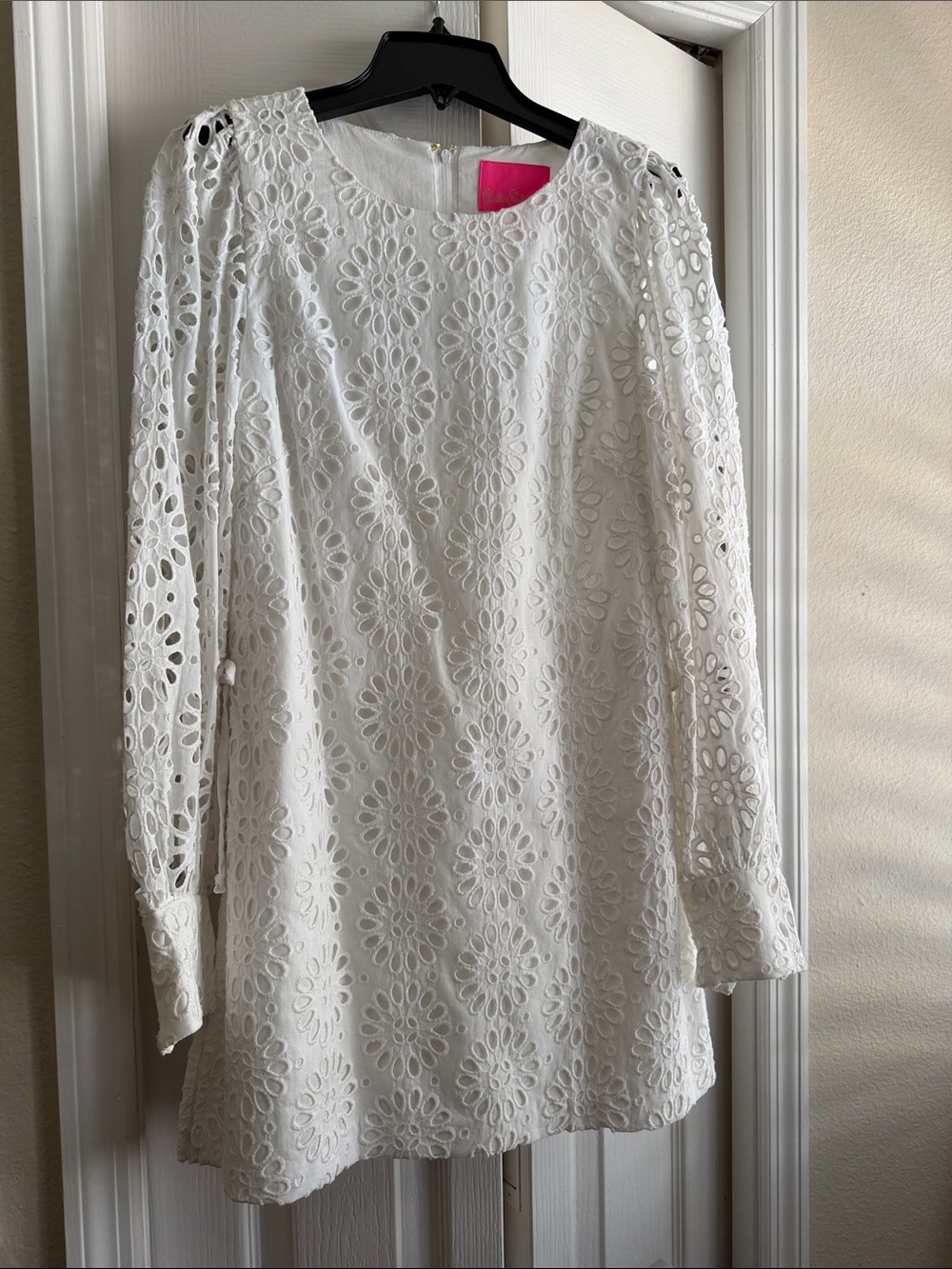 Lilly Pulitzer White Eyelet Long Sleeve Romper